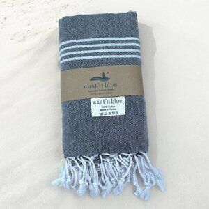 FOUTA Lina Peshtemal Beach Towel: Fume, Smoky Gray